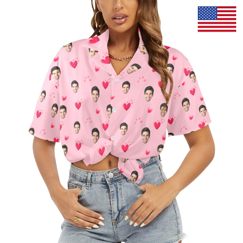 Women's All Over Print Hawaiian Shirt (Model T58-2)  | Ships from USA