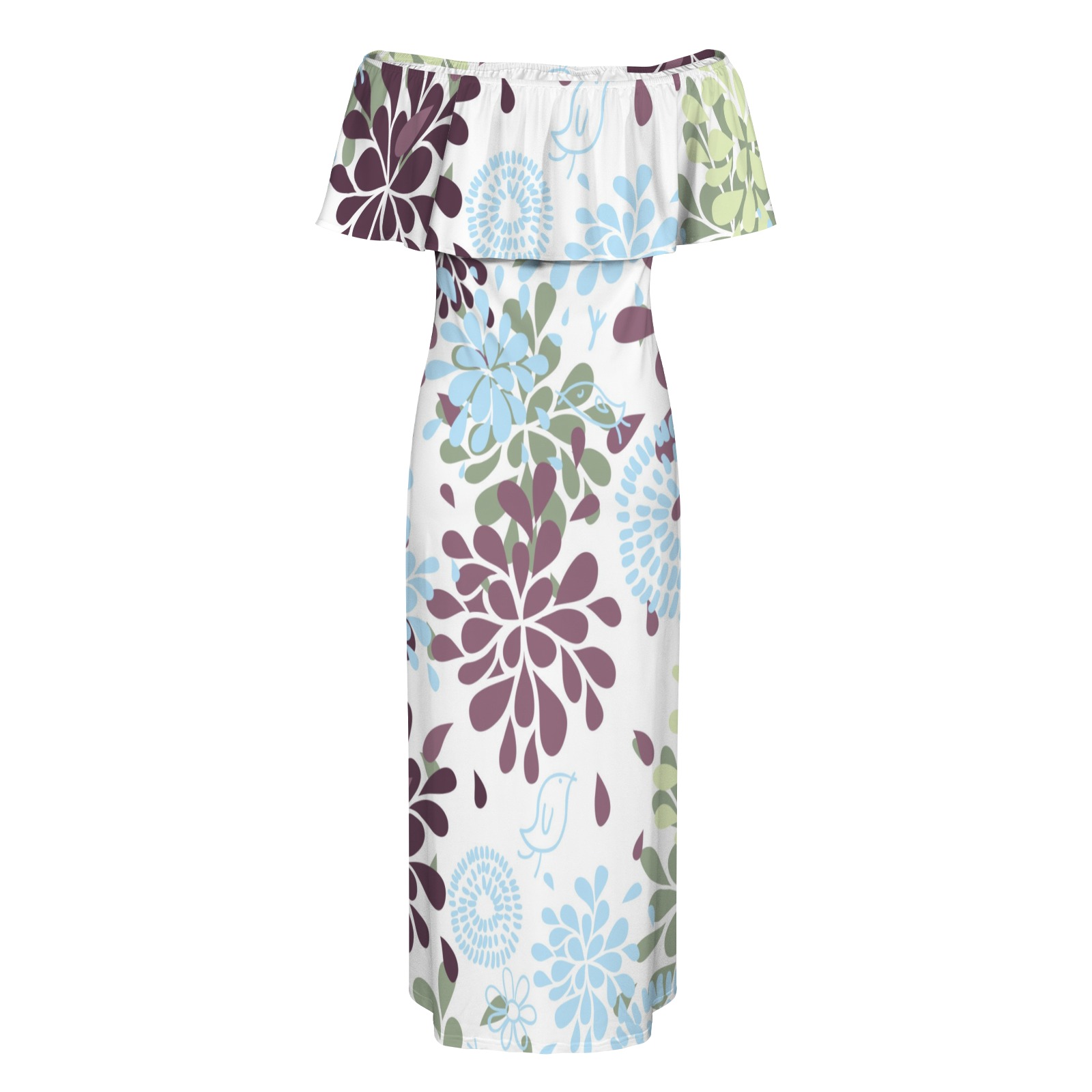 Aayu Women Boat Neck Frill Dress