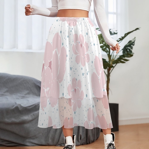 Double-Layer Chiffon Skirt