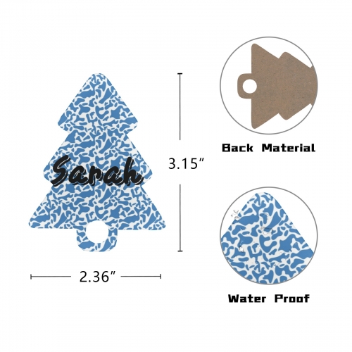 40oz Tumbler Name Plate (Christmas Tree Shape)