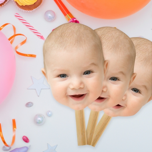 Custom Photo Hand Fan (3 Packs) (Head Customization)