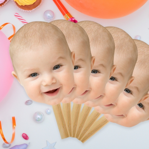 Custom Photo Hand Fan (6 Packs) (Head Customization)