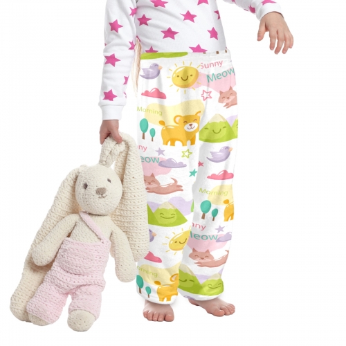 Little Kids' Coral Fleece Pajama Trousers (Model L76)