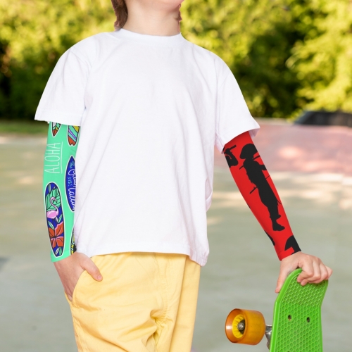 Arm Sleeves for Little Kids(Set of Two & Different Printings)