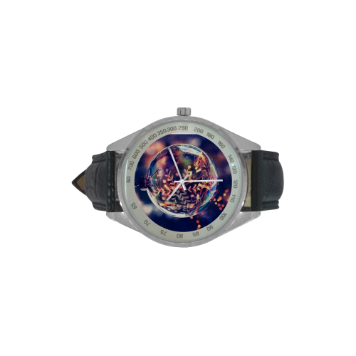 Men's Leather Strap Analog Watch (Model 209)