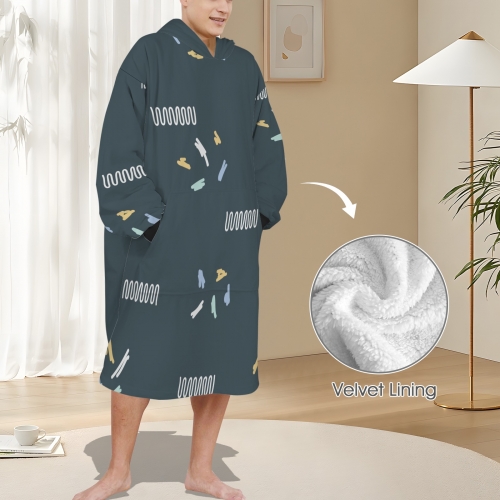 Blanket Hoodie for Men (Model H67)