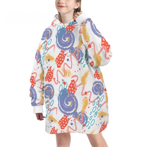 Blanket Hoodie for Big Kids (Model H67)