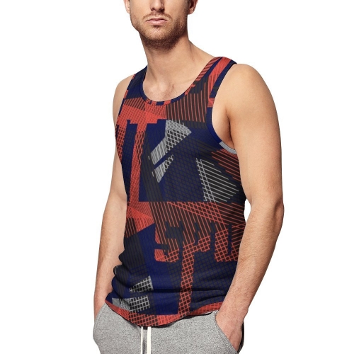 Fitted All-Over Print Tank Top BK