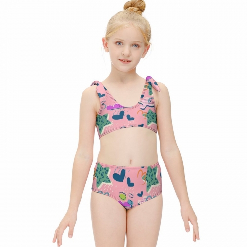 Girl's Crop Top Swimsuit