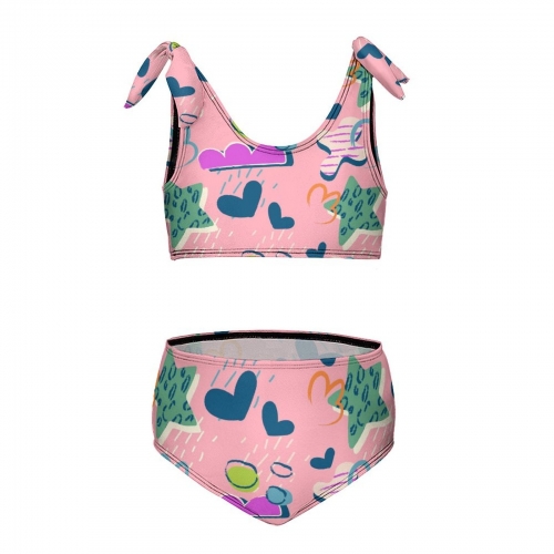 Girl's Crop Top Swimsuit