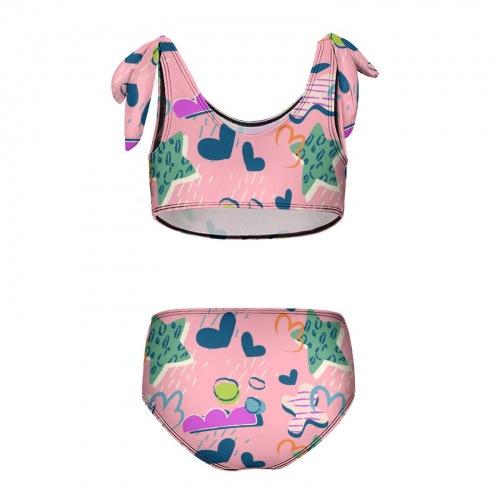 Girl's Crop Top Swimsuit