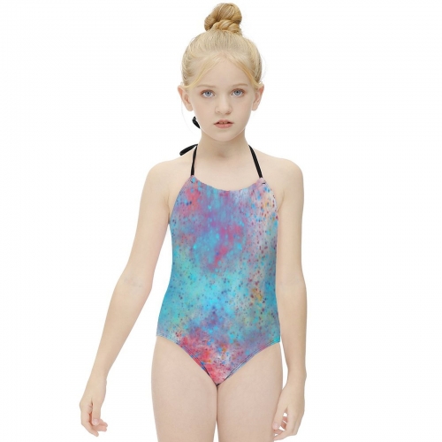 Girl's All Over Print One-Piece Swimsuit