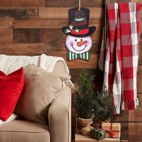 Christmas Snowman Wood Hanger