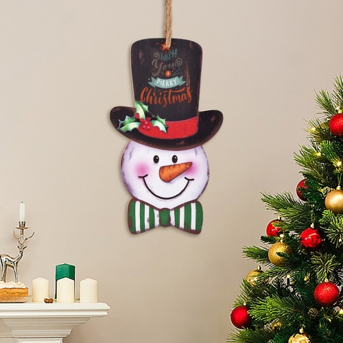 Christmas Snowman Wood Hanger