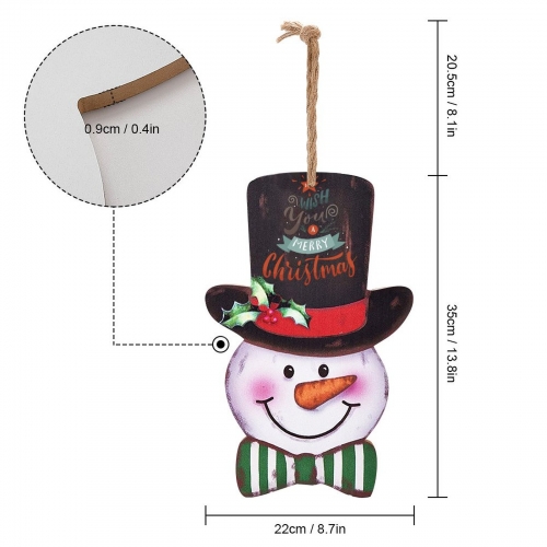 Christmas Snowman Wood Hanger