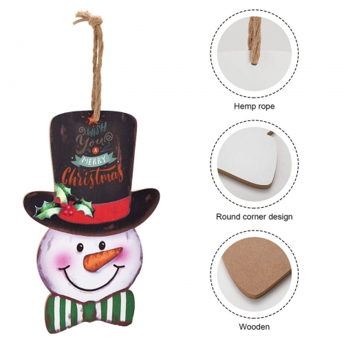 Christmas Snowman Wood Hanger