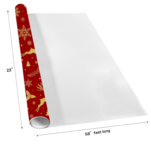 Gift Wrapping Paper-Coated Paper 58"x 22"（2 Rolls）(Made in Queens)