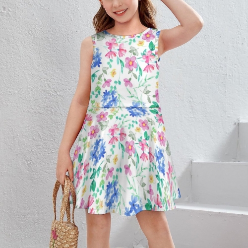 Girl's All Over Print Dress