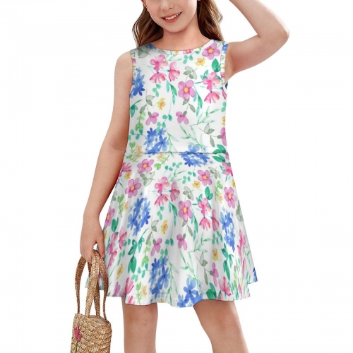 Girl's All Over Print Dress