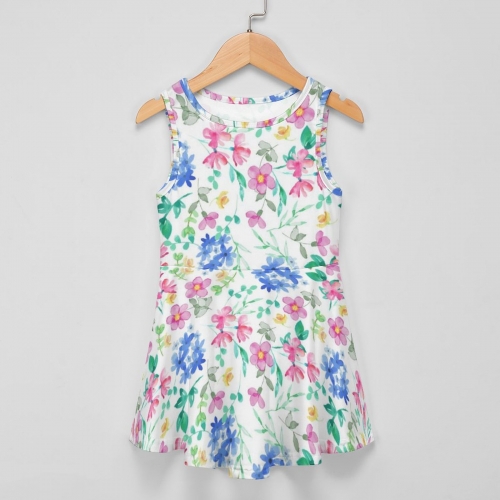 Girl's All Over Print Dress