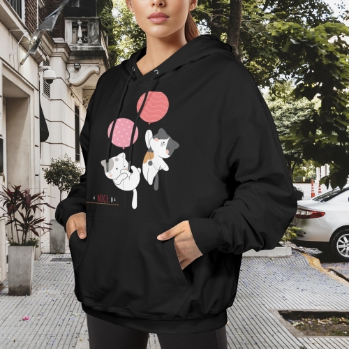 Personalized Women's Hoodie(Model H03)(Made in USA)