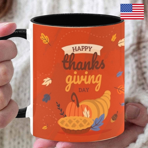 Custom Ceramic Mug With Inner Color((11 oz) | Ships from USA