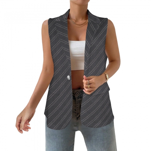 Women Sleeveless Suit Vest (Model H71)