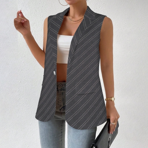 Women Sleeveless Suit Vest (Model H71)