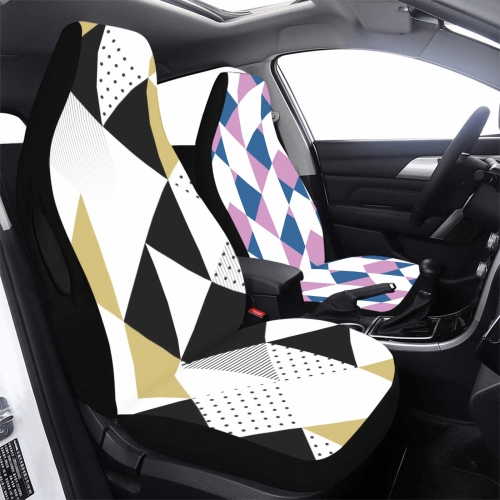 Car Seat Cover Airbag Compatible(Set of Two & Different Printings)