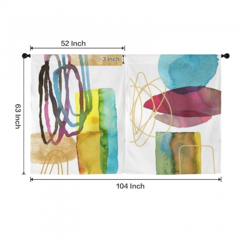 Window Curtain 52"x63" (2-Piece)