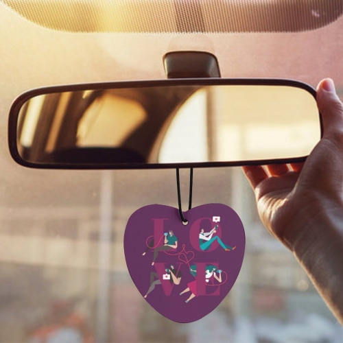 Car Air Freshener (Five Pcs)(Love Form/Rhombus)