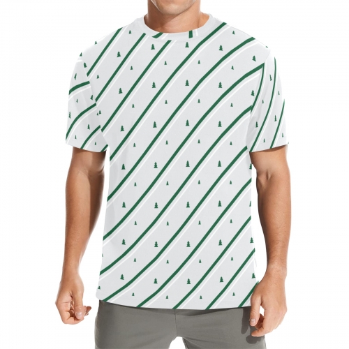 Men's All Over Print Crew Neck T-Shirt(T40-2)(Made in Queens)