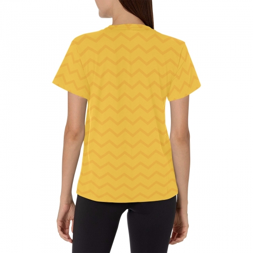 Women's All Over Print Crew Neck T-Shirt(T40-2)(Made in Queens)