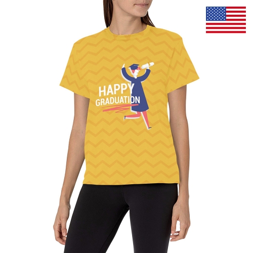 Women's All Over Print Crew Neck T-Shirt(T40-2) | Ships from USA