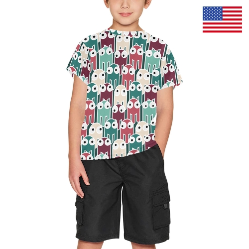 Big Boys' All Over Print Crew Neck T-Shirt(T40-2)  | Ships from USA