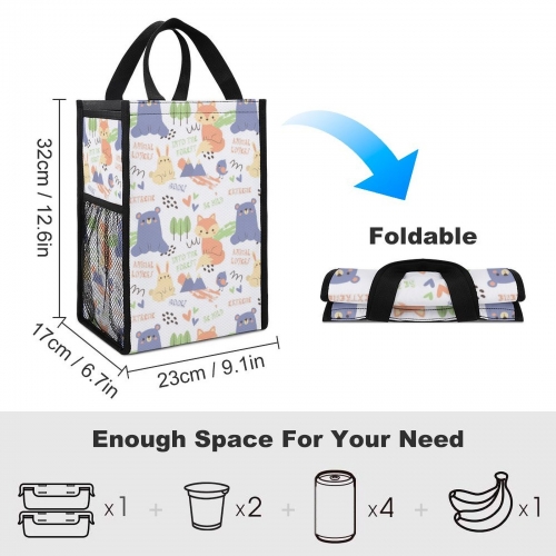 Foldable Lunch Bag with Mesh Pockets