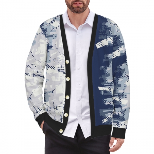 Custom Men's Cardigan (Model H73)