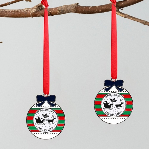 Christmas Aluminum Ornaments-Circular