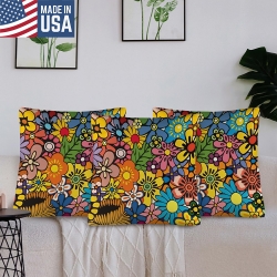 Custom Pillow Case 18x18inch (One Side Printing)(Pack of 3)(Made in USA)