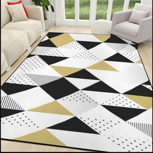 84x60 Inch Area Rug with Black Binding (Made in USA)