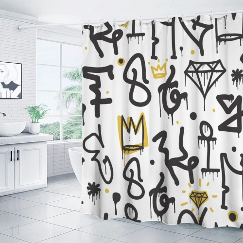 Shower Curtain 66x72inch（Made in Queens）