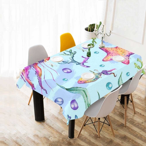 Cotton Linen Tablecloth 84"x60"