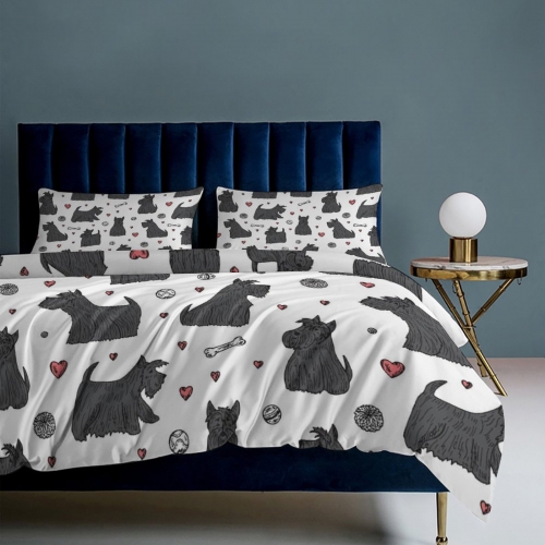 3-Piece Bedding Set (1 Duvet Cover + 2 Pillow Shams) – 86"×70"