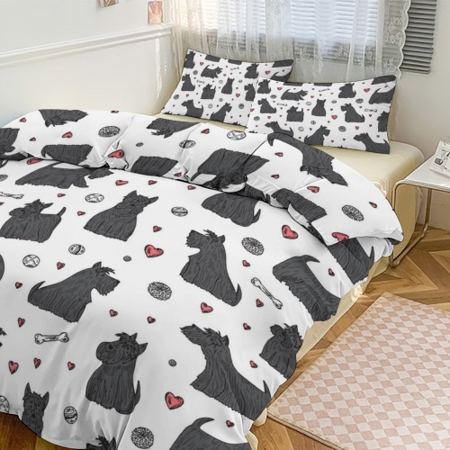 3-Piece Bedding Set (1 Duvet Cover + 2 Pillow Shams) – 86"×70"