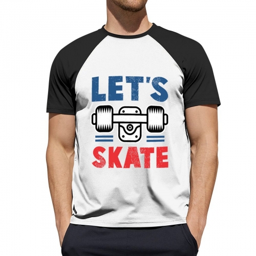 Men's Short Sleeve Raglan T-Shirt（Front Printing）