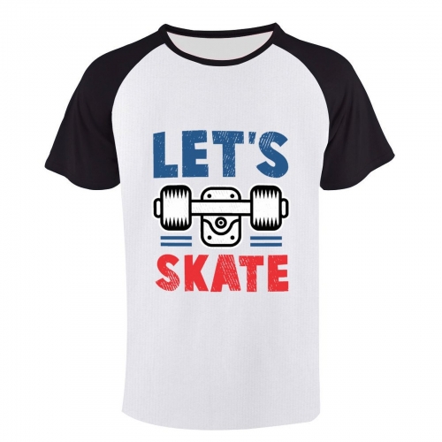 Men's Short Sleeve Raglan T-Shirt（Front Printing）