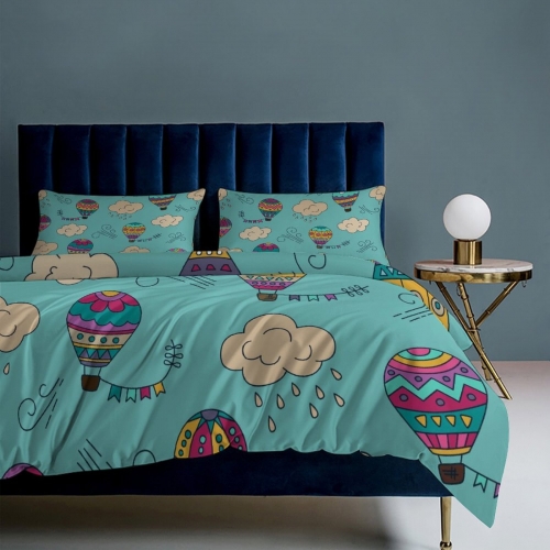 3-Piece Bedding Set (1 Duvet Cover + 2 Pillow Shams) – 90"×90"