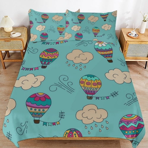 3-Piece Bedding Set (1 Duvet Cover + 2 Pillow Shams) – 90"×90"