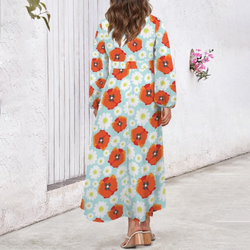Personalized Round Neck Belted Maxi Dress