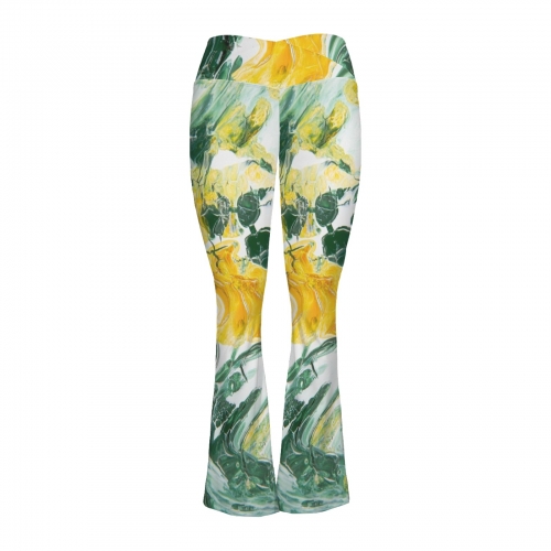 Women's V-Crossover High Waisted Flare Leggings